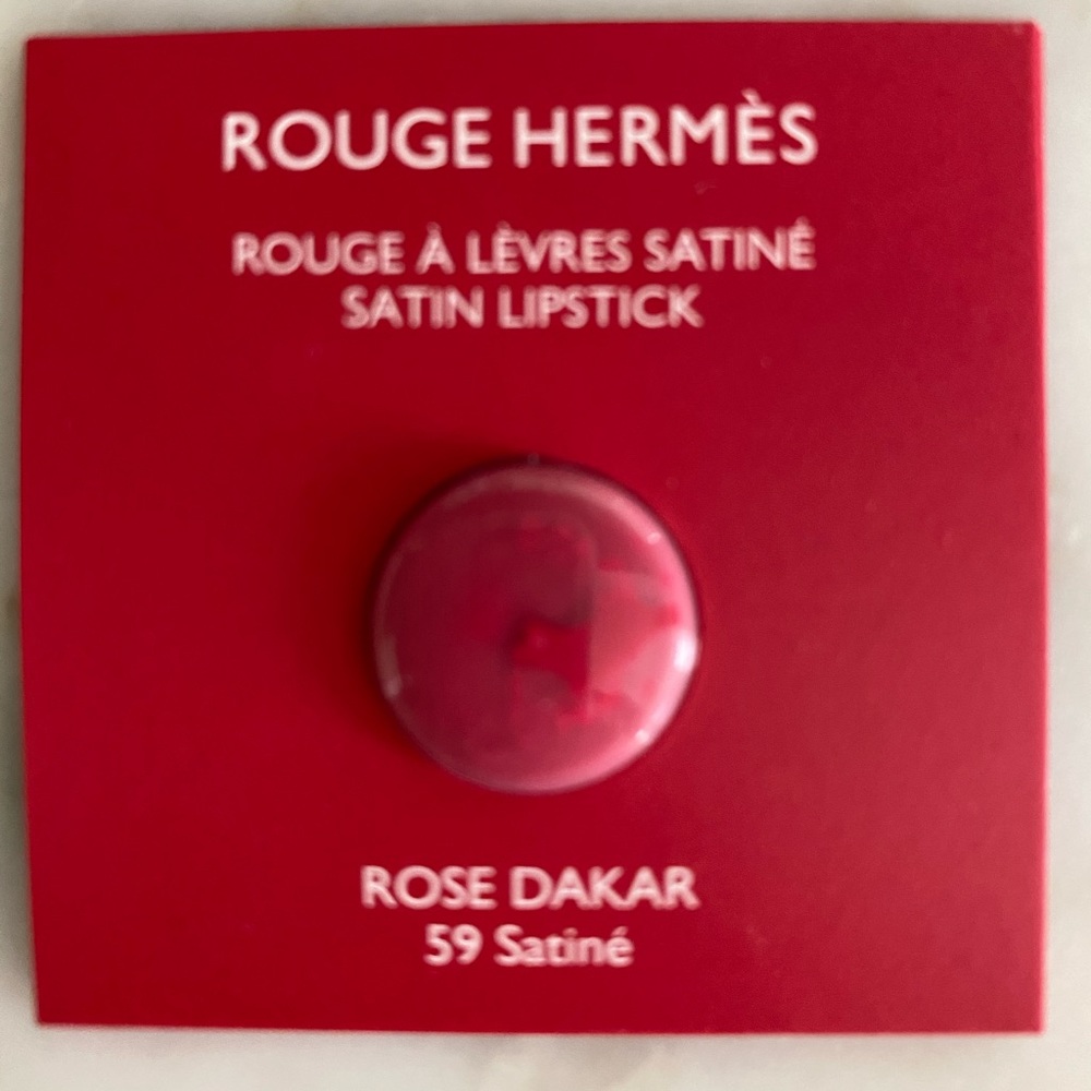 Hermes Satin Liptsick Sample - Rose Dakar (#59)
